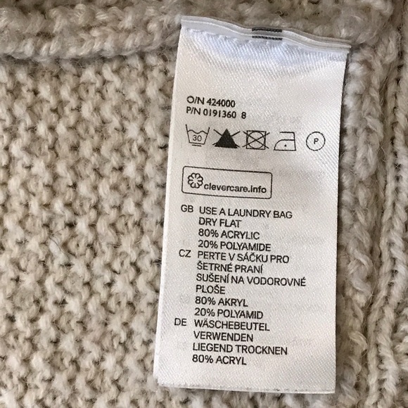 🌻 HP!🌻 H&M Kaftan Cardigan XS Cream - Picture 4 of 6